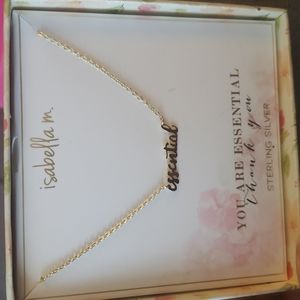 Isabella M sterling silver necklace